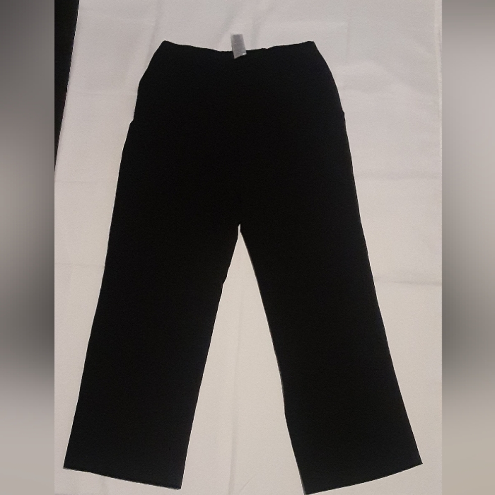 ❤3/$15 Basic Editions Women's XL Black Pants - Picture 2 of 3